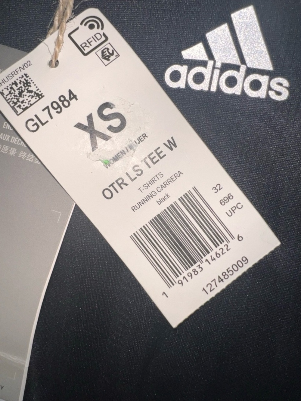 Adidas OTR Long Sleeve Running Tee Black Aeroready Lightweight Athletic Top NWT - Picture 9 of 12